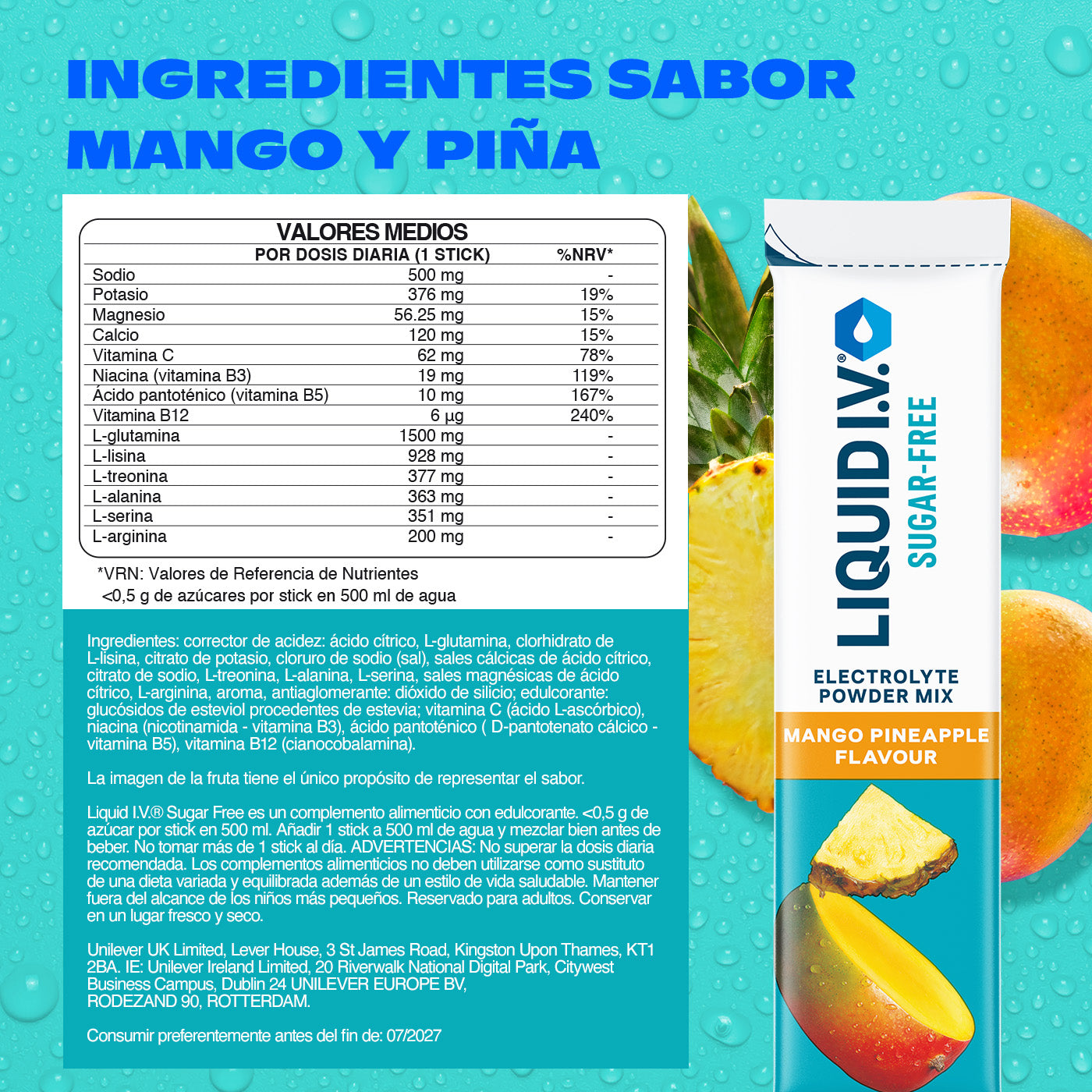 Liquid I.V.® Sugar-Free ES - Mango Pineapple 24PK